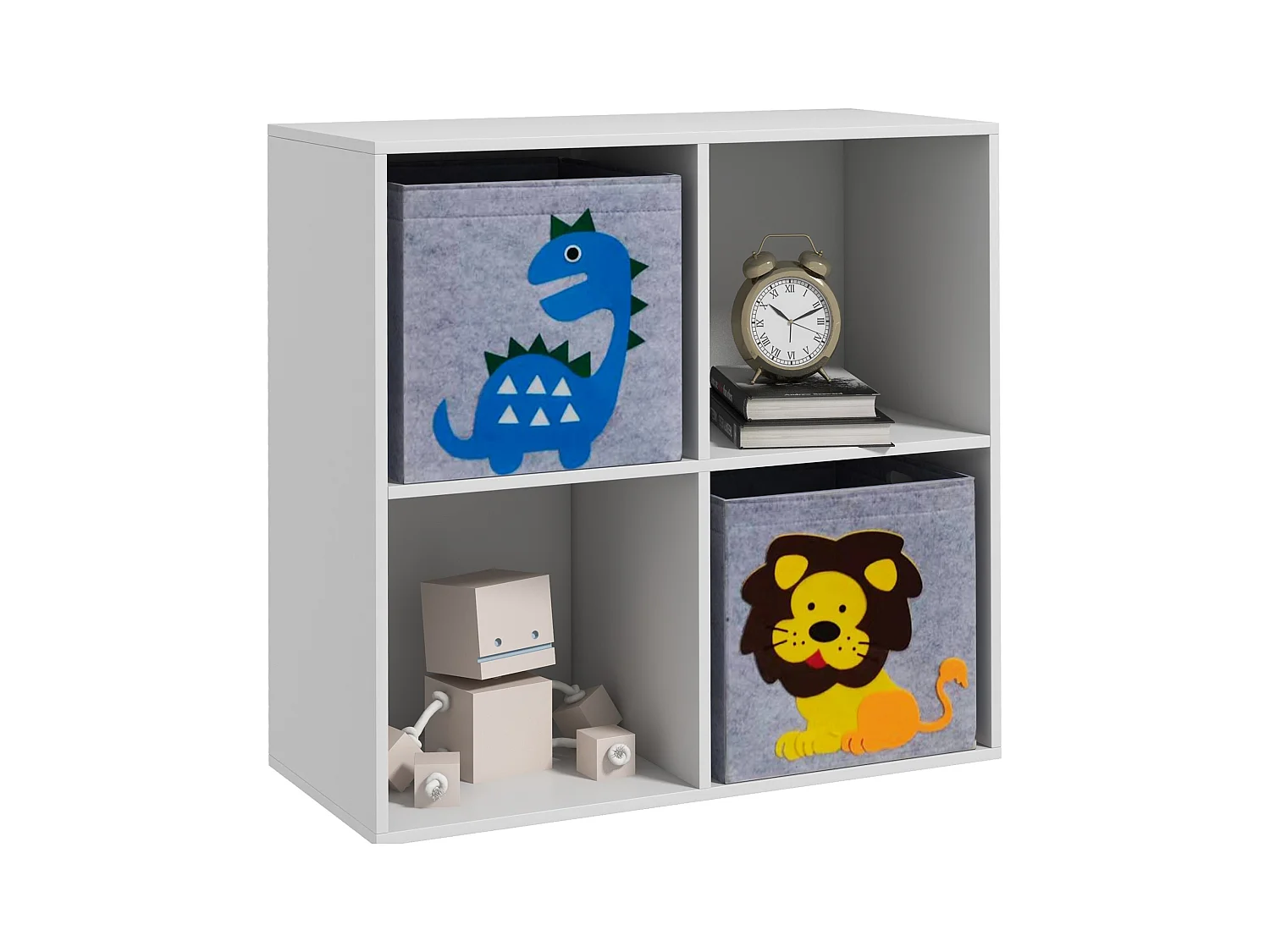 Estantería juguetes infantil blanco 61.8x29.9x61.8 cm ZONEKIZ