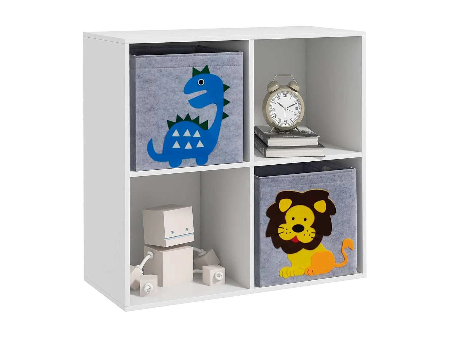 Estantería juguetes infantil blanco 61.8x29.9x61.8 cm ZONEKIZ