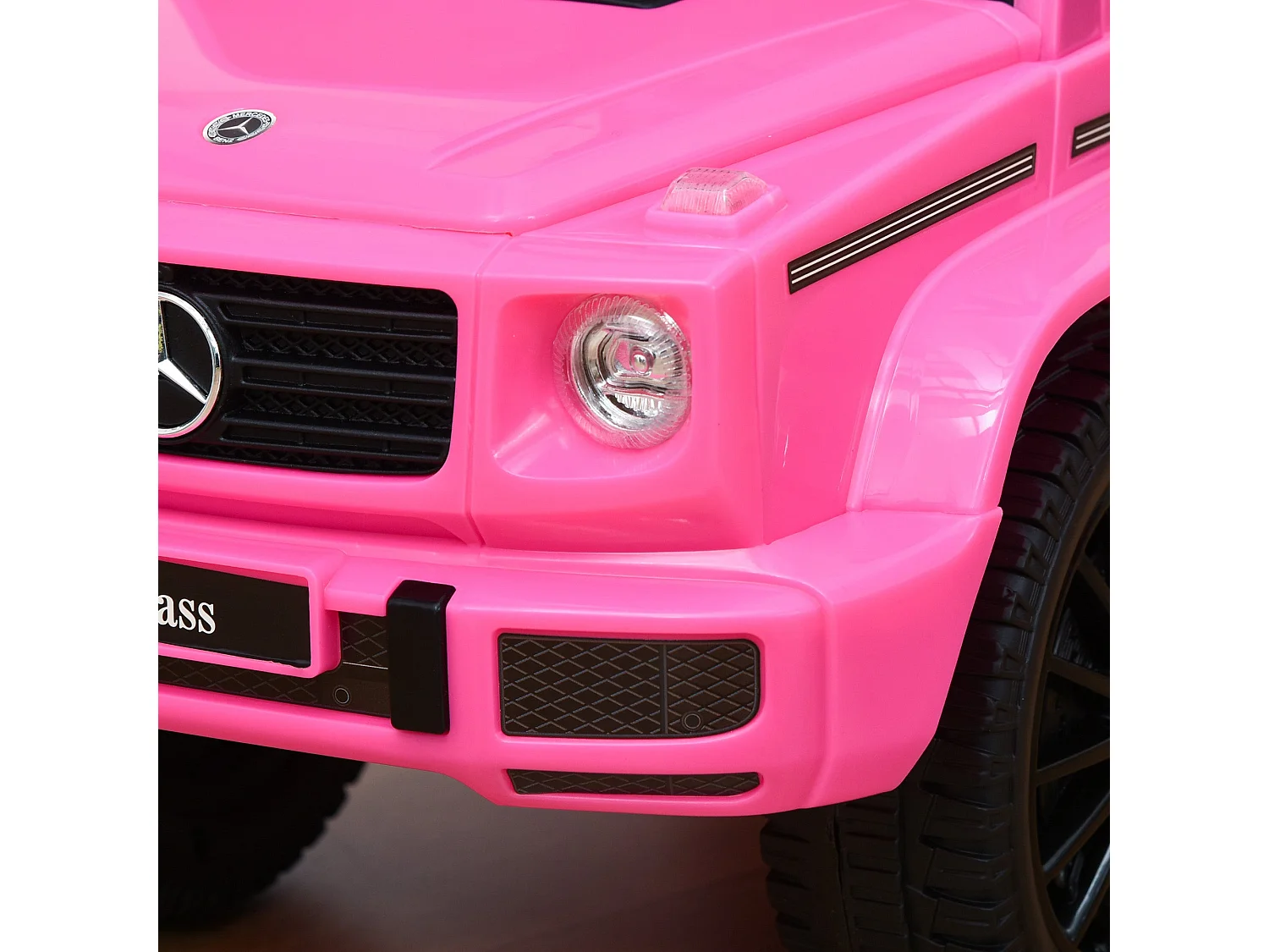 Andador Multifuncional para Bebês Licenciado Mercedes G350 - Rosa com Compartimento de Armazenamento