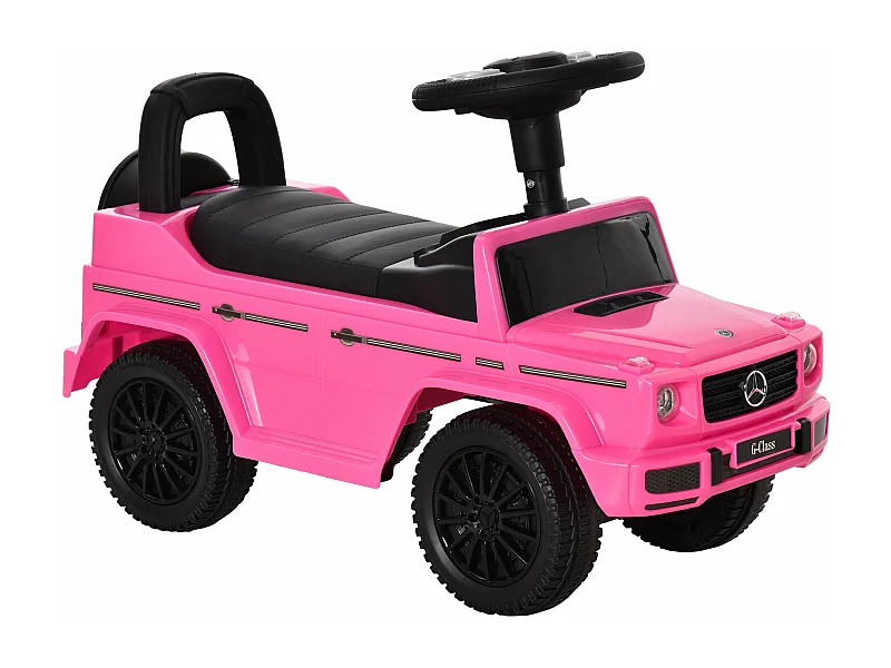 Andador Multifuncional para Bebês Licenciado Mercedes G350 - Rosa com Compartimento de Armazenamento