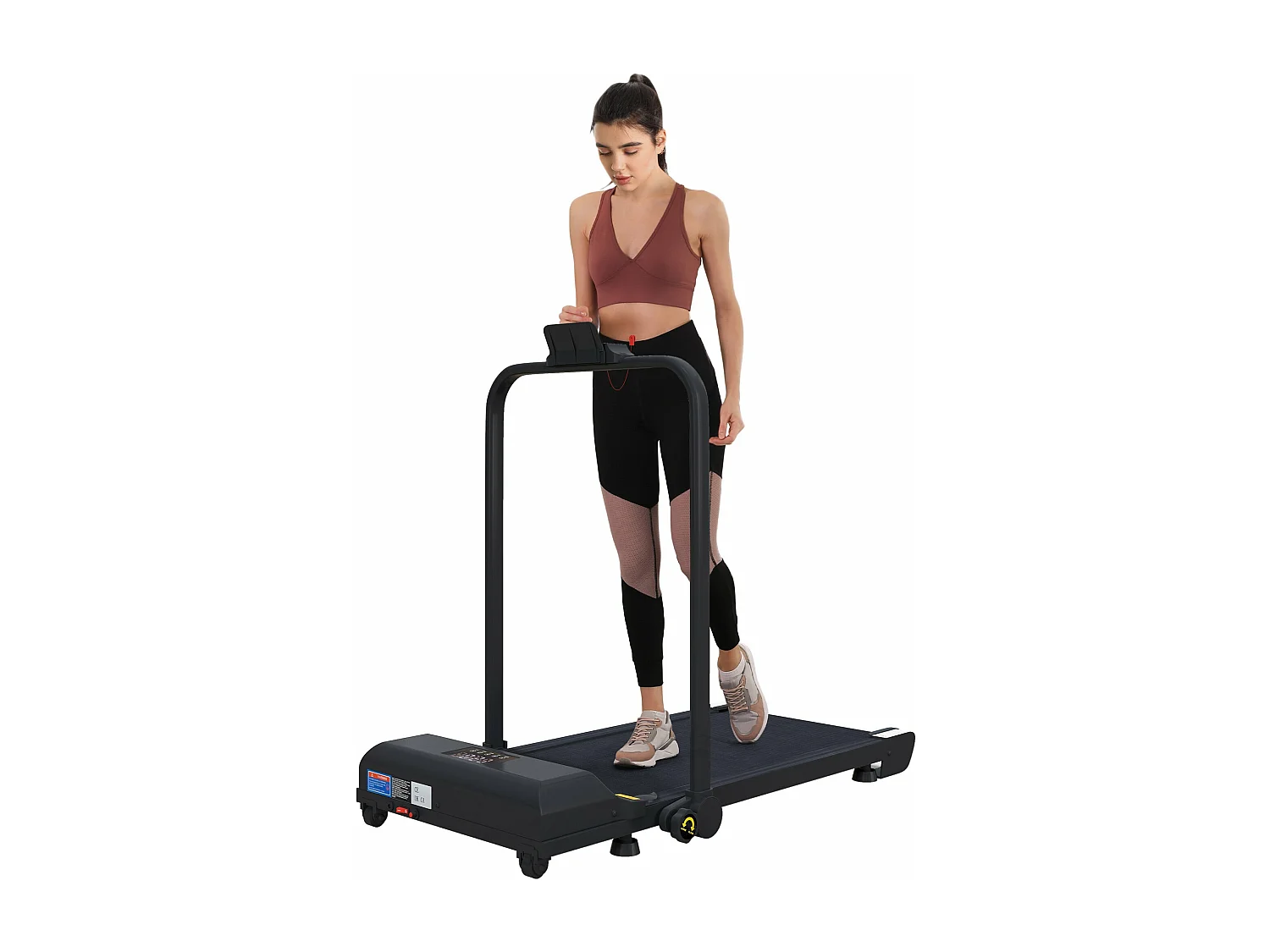 Passadeira Elétrica Dobrável FitRun 2 em 1 – 2,5 HP – Velocidade até 10 km/h – Ecrã LED – Cor Preto