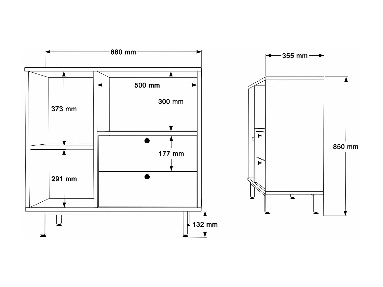 Aparador de Cozinha Moderno Toledo em Branco - 88x85x35.5cm para Organização Elegante