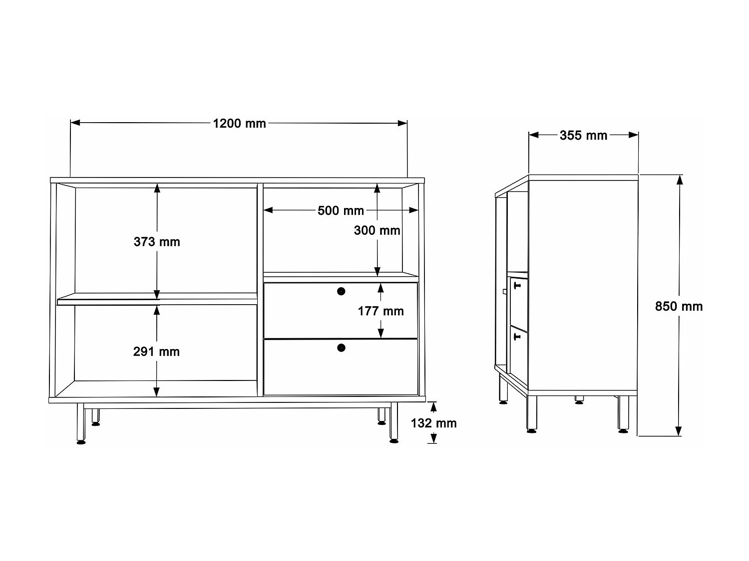 Armário Multiusos Toledo em Carvalho e Branco - Design Moderno e Funcional 120x85x35.5cm