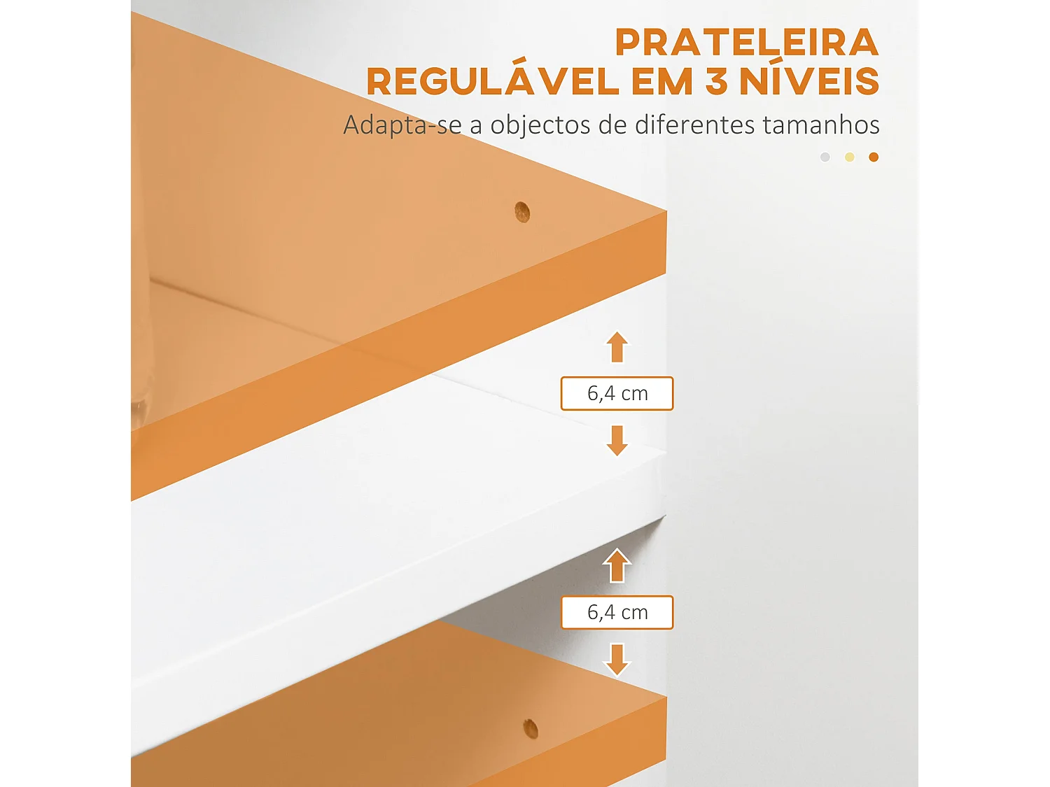 Aparador Cayena Homcom 2 puertas + cajón + 3 estantes blanco 82x110x29,5 cm