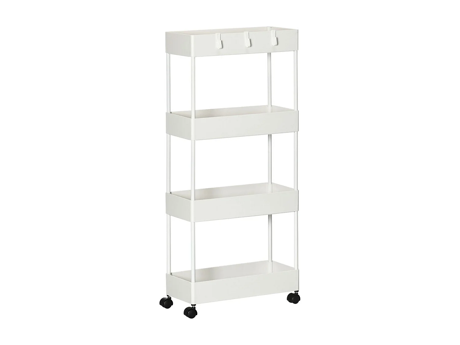 Carrito auxiliar blanco 40x19x90 cm HOMCOM