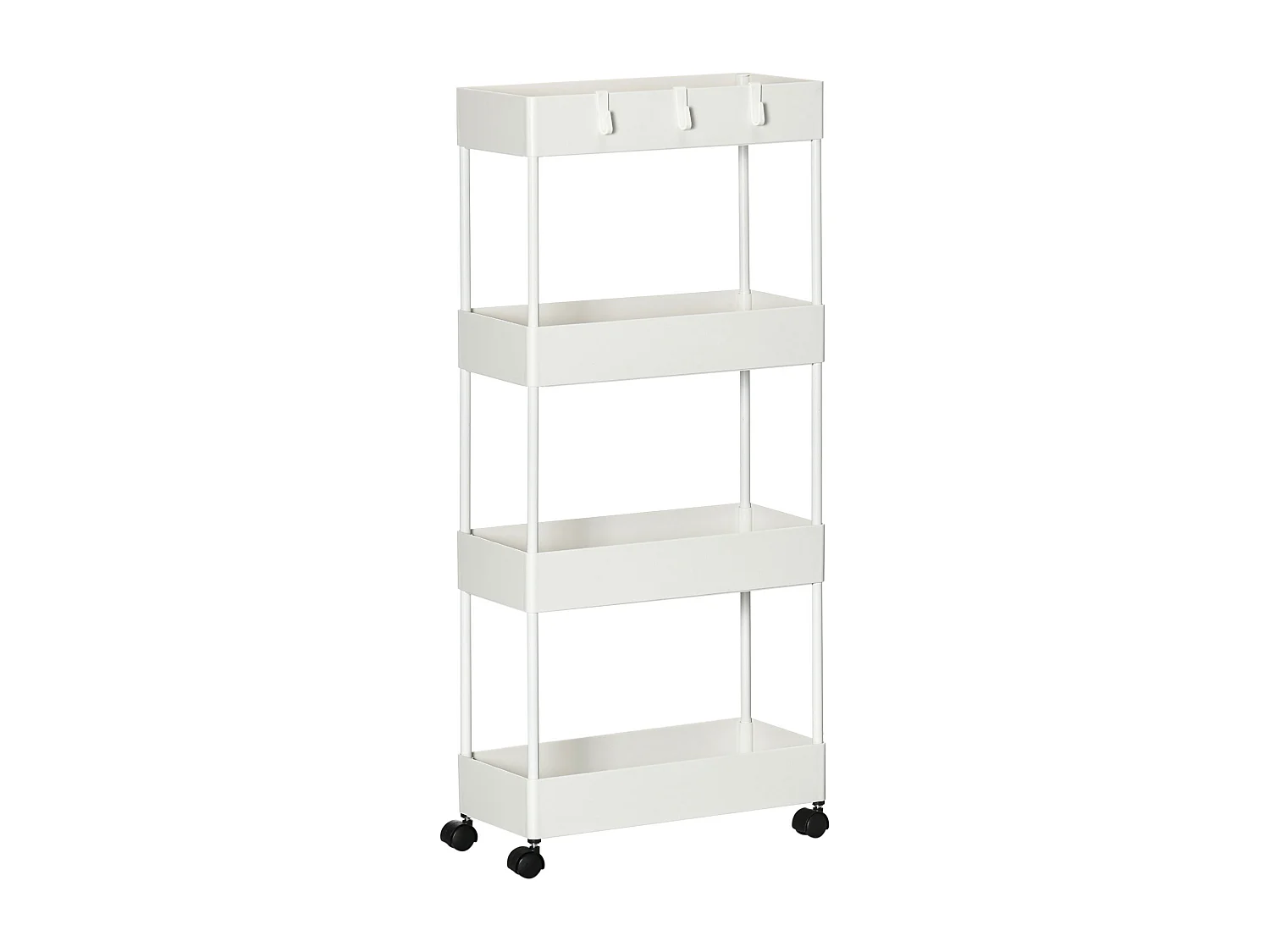 Carrito auxiliar blanco 40x19x90 cm HOMCOM