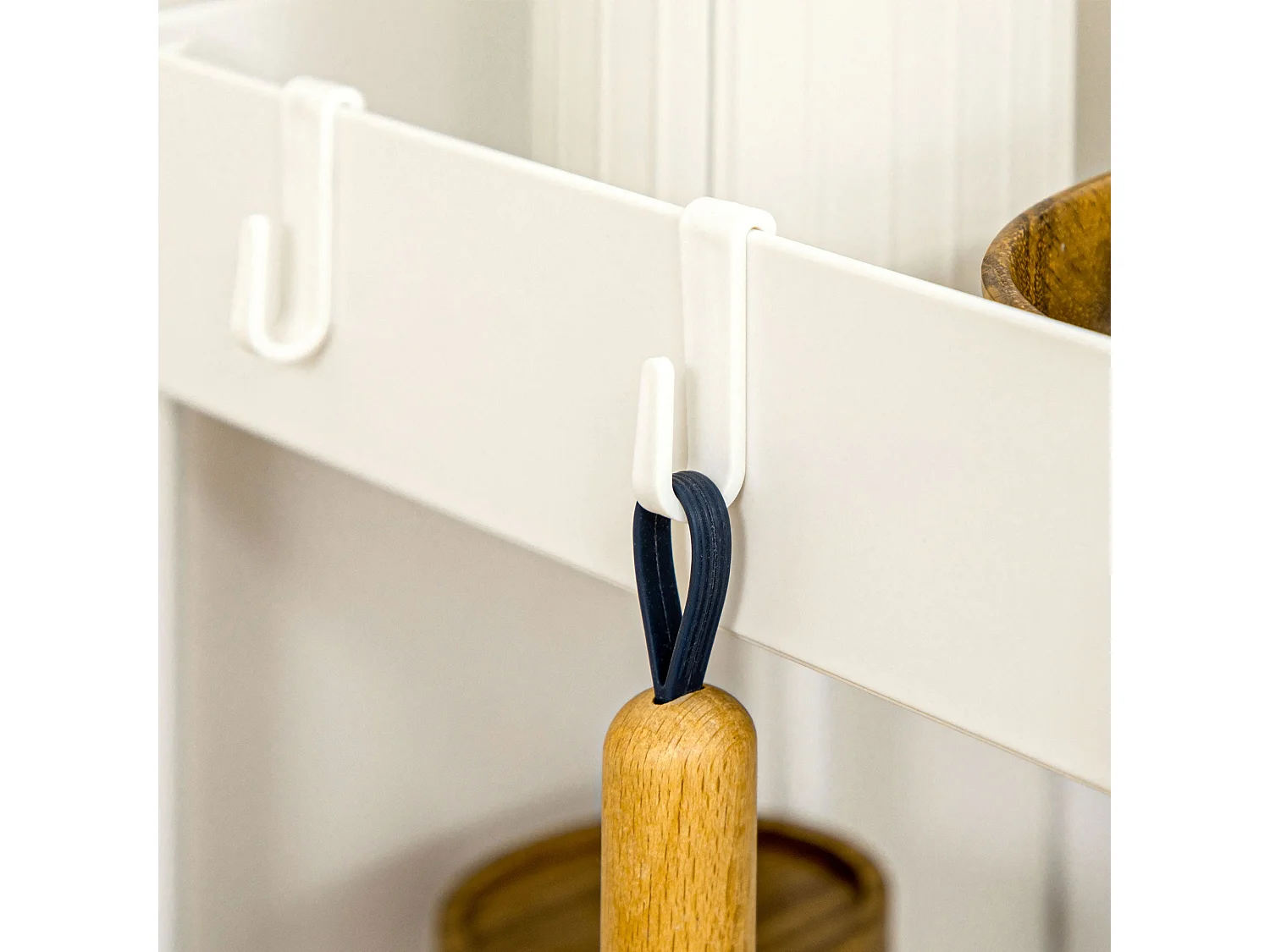 Carrito auxiliar blanco 40x19x90 cm HOMCOM