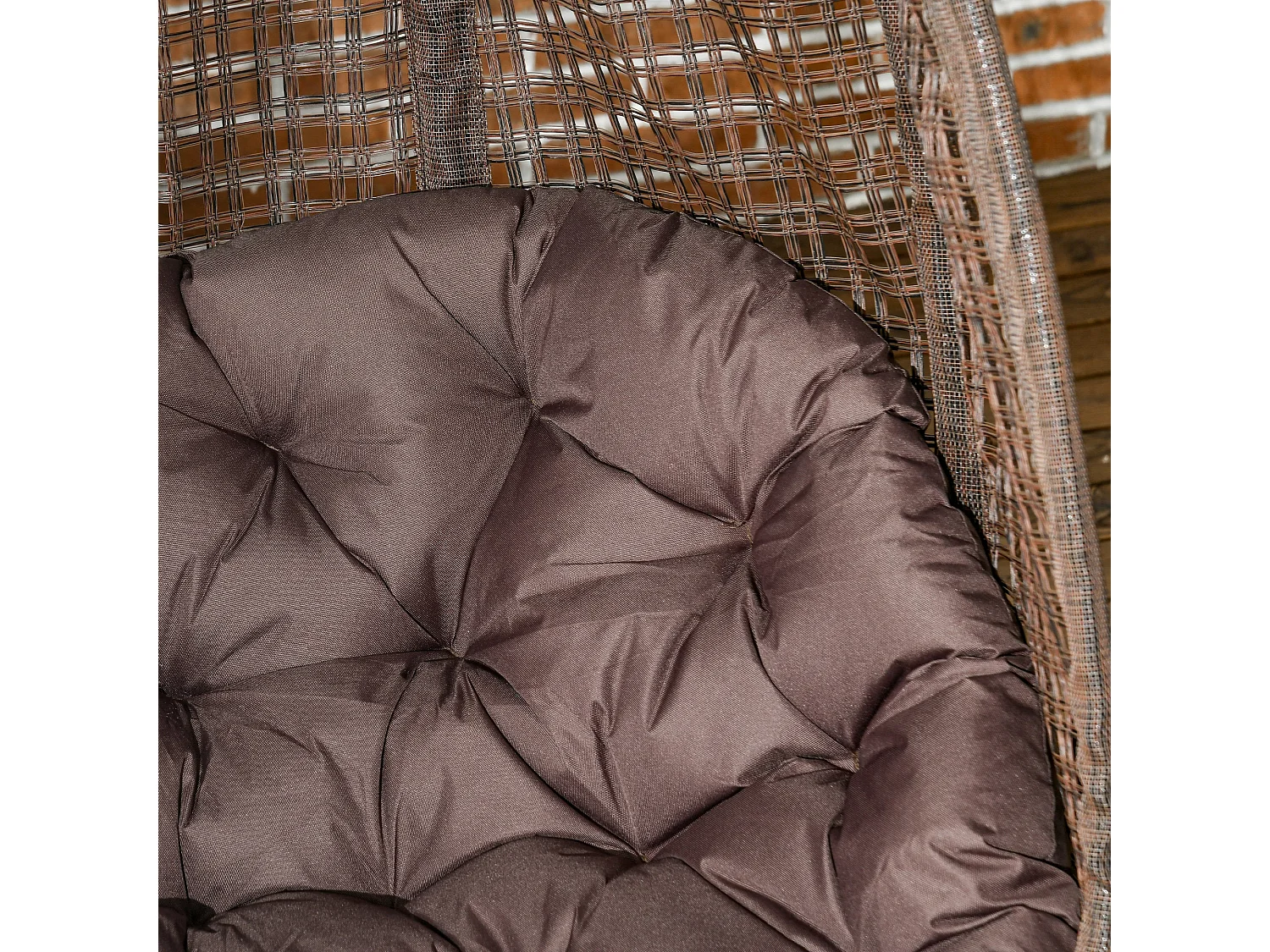 Poltrona Suspensa Outsunny em Forma de Ovo - Estrutura de Aço, Dobrável e Confortável