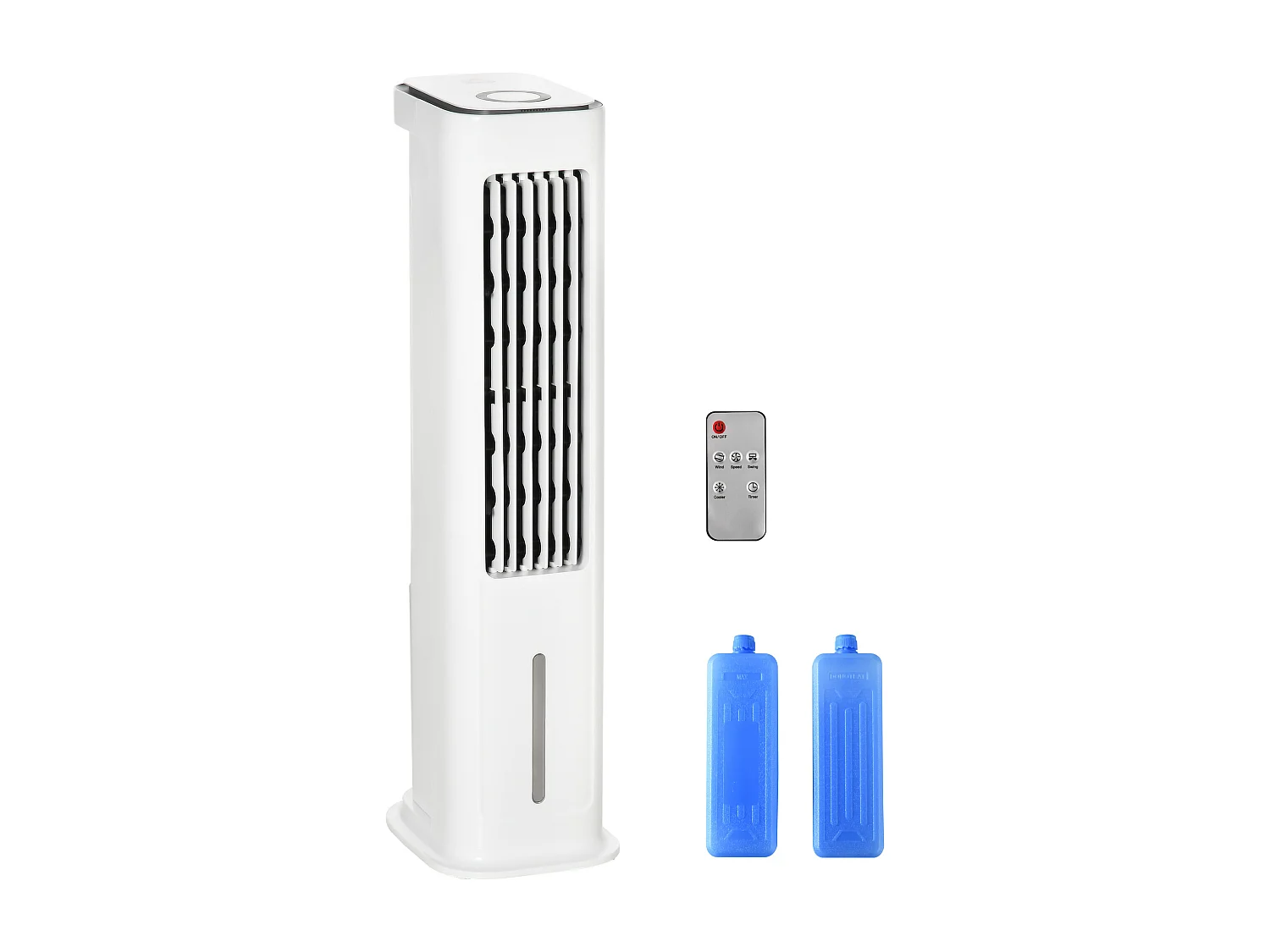 Ventoinha de Coluna HOMCOM 86cm com Controle Remoto e Resfriamento com Gelo