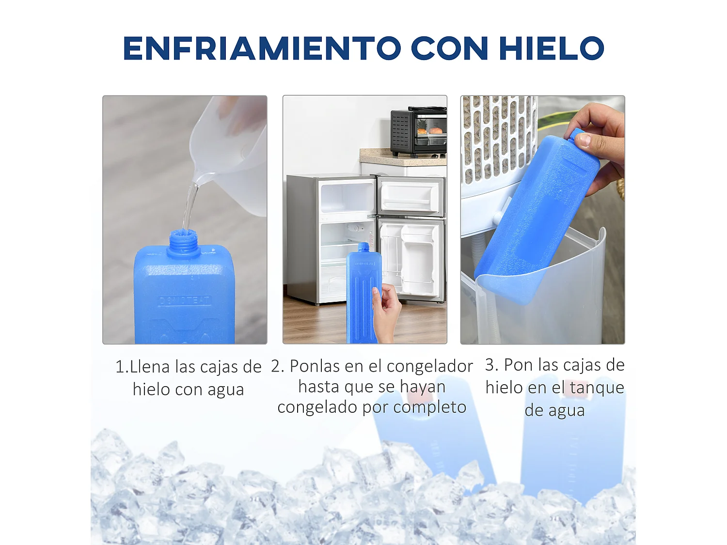 Ventoinha de Coluna HOMCOM 86cm com Controle Remoto e Resfriamento com Gelo