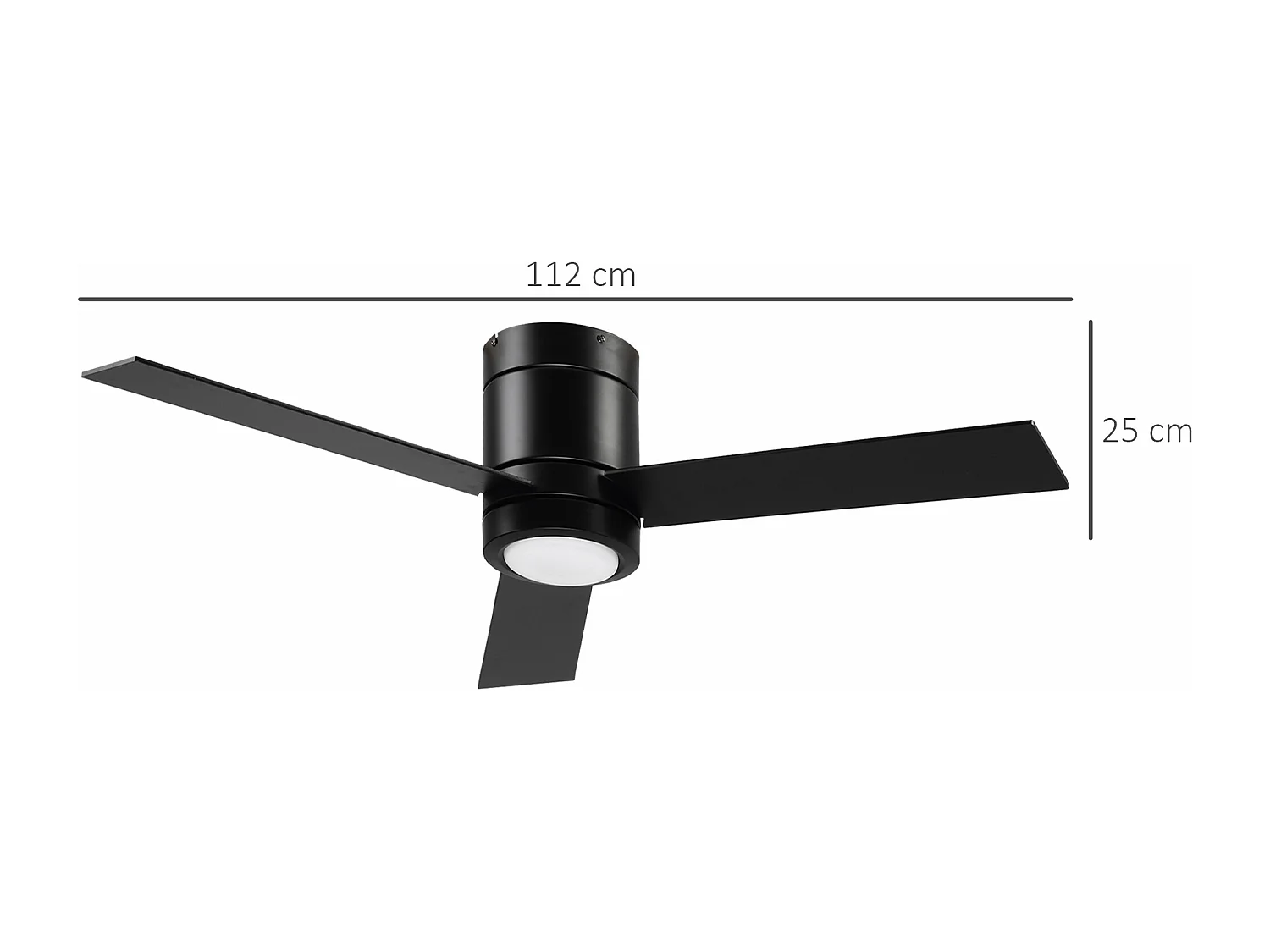 Ventoinha de Teto HOMCOM 48W com Luz LED e Controle Remoto - Elegância e Conforto para sua Casa