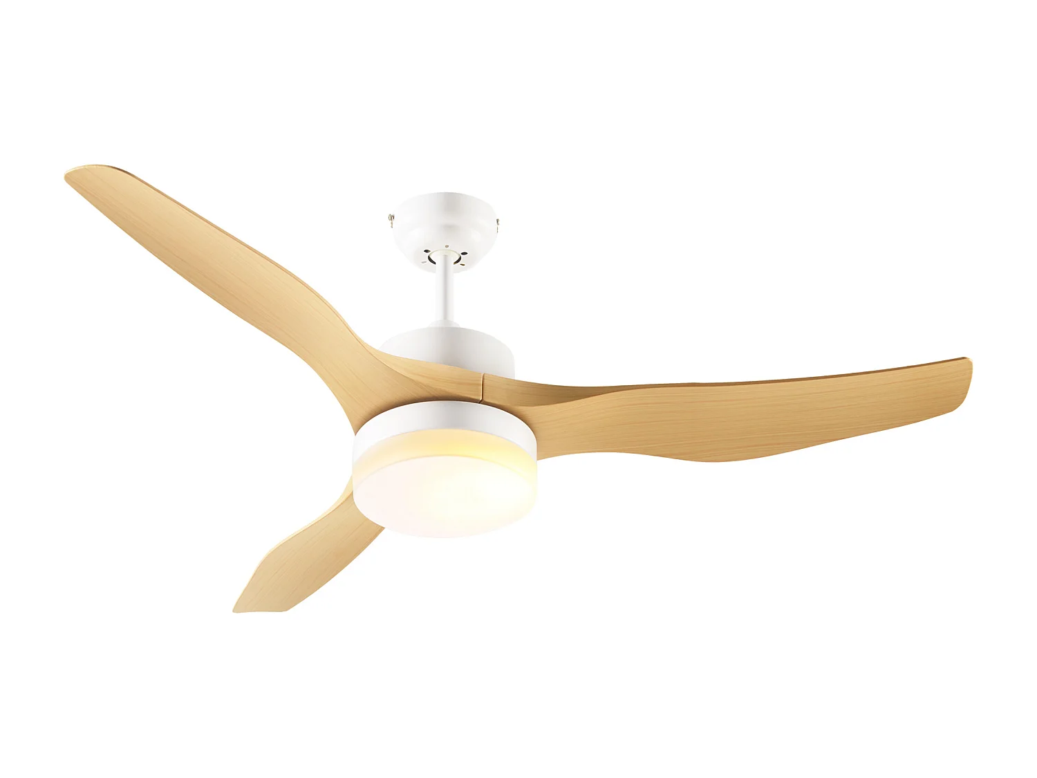 Ventoinha de Teto HOMCOM 20,5W com Controle Remoto e Luz LED Ajustável - Ideal para Quarto e Sala de Estar