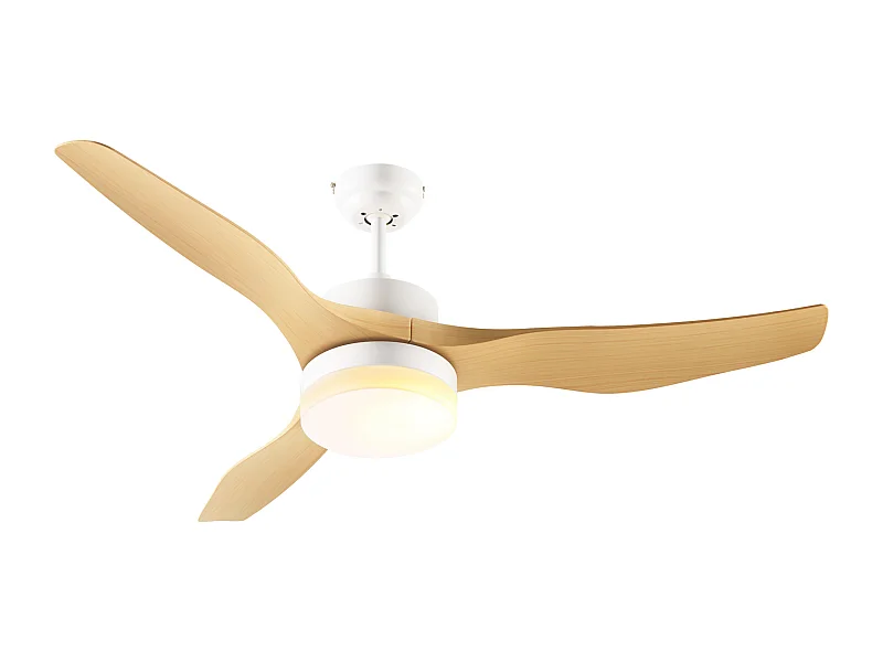 Ventilador de techo madera natural 132x132x40 cm HOMCOM