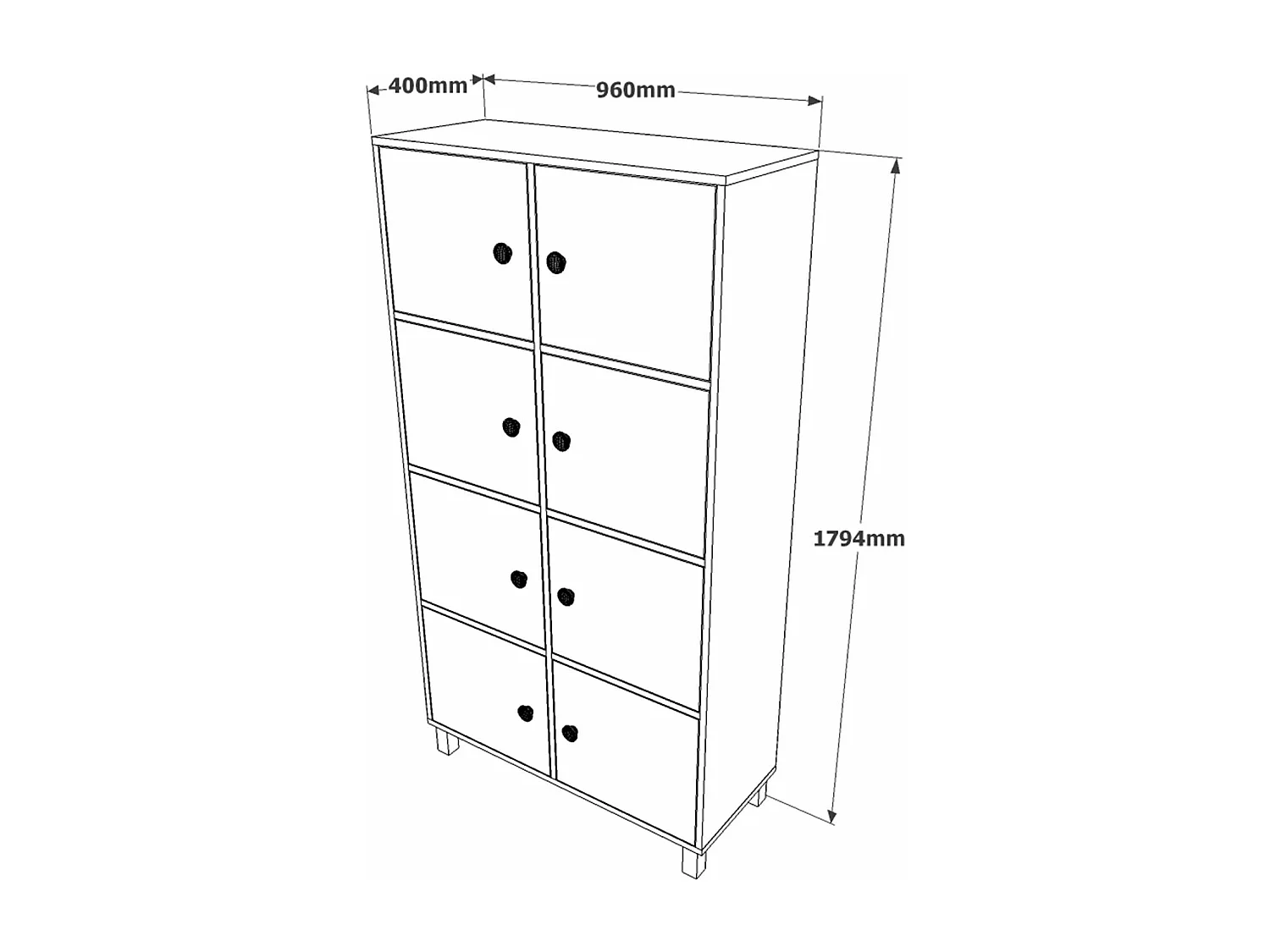 Armário Multiusos Moderno e Industrial para Casa e Escritório