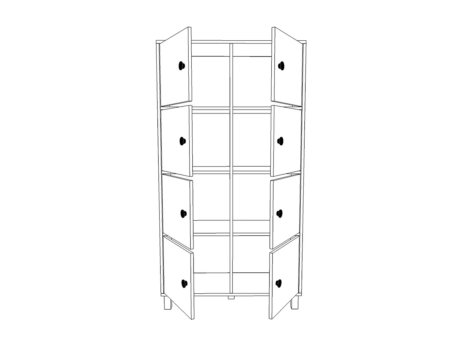 Armário Multiusos Moderno e Industrial para Casa e Escritório