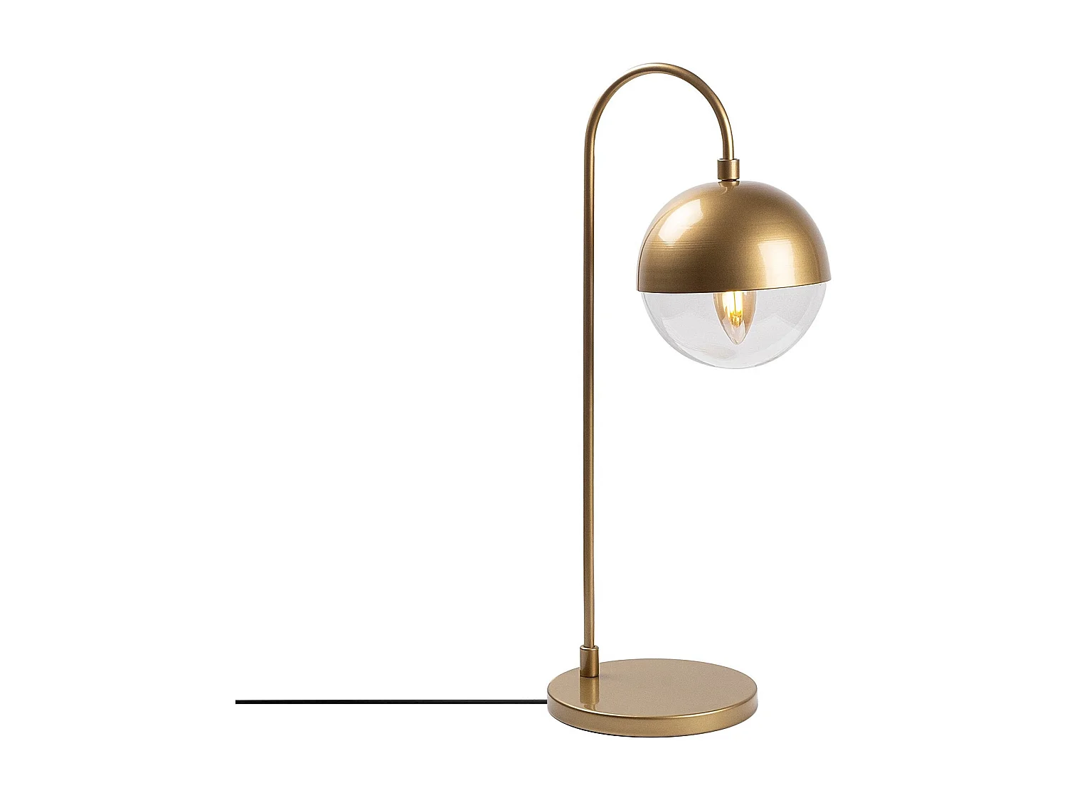 Candeeiro de Mesa Elegante Horn - 12201 em Cobre e Vidro