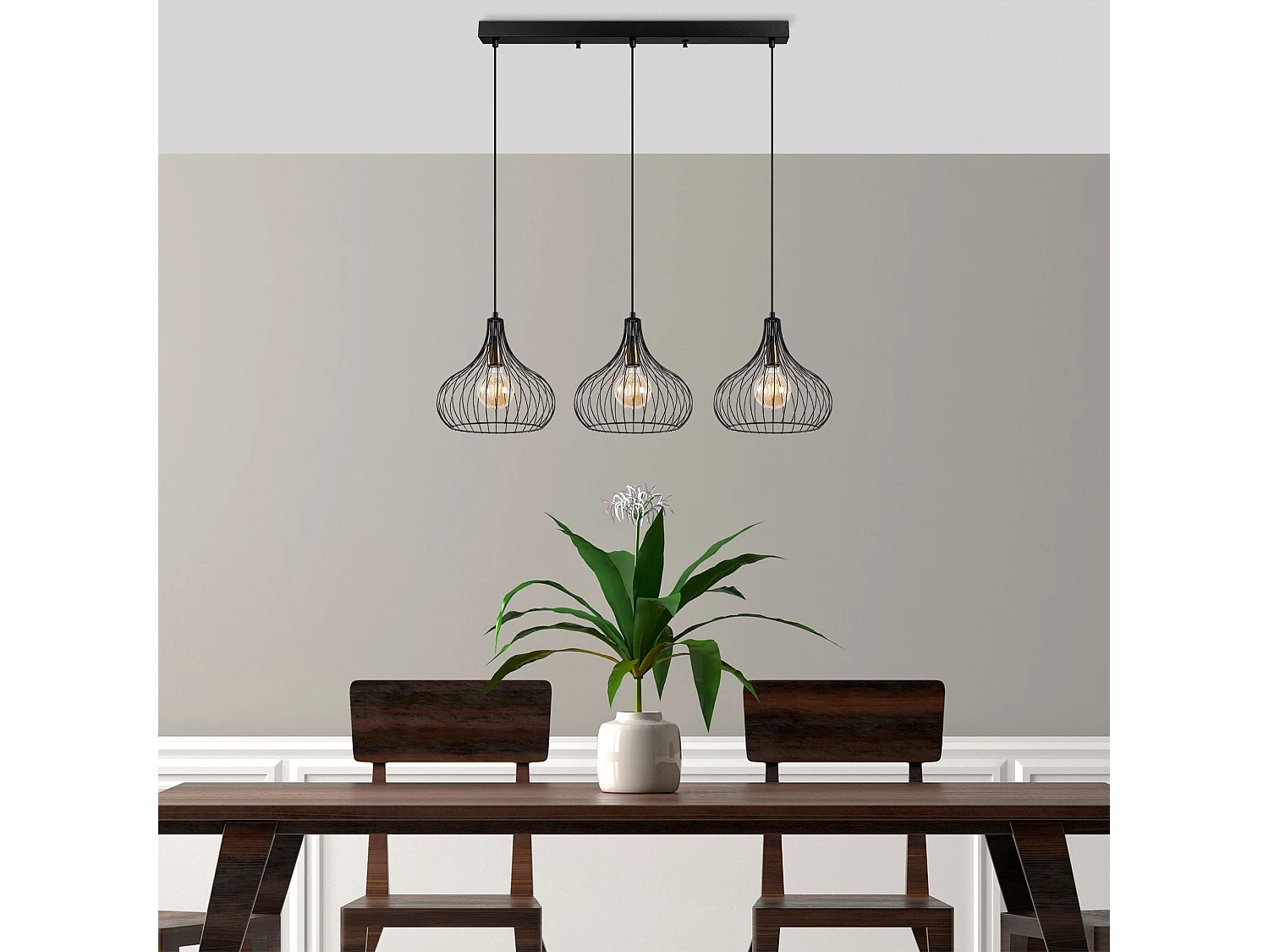 Candeeiro de Metal Preto Teldamla 11910 - Elegância e Sofisticação para o Seu Espaço