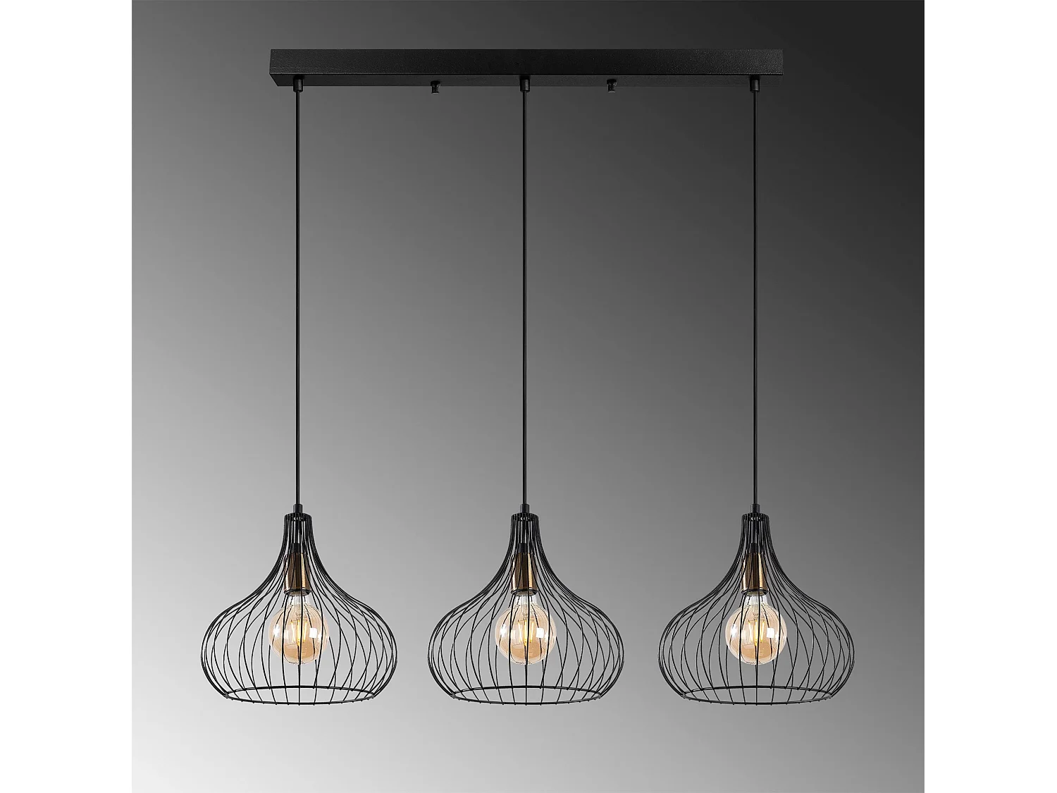 Candeeiro de Metal Preto Teldamla 11910 - Elegância e Sofisticação para o Seu Espaço