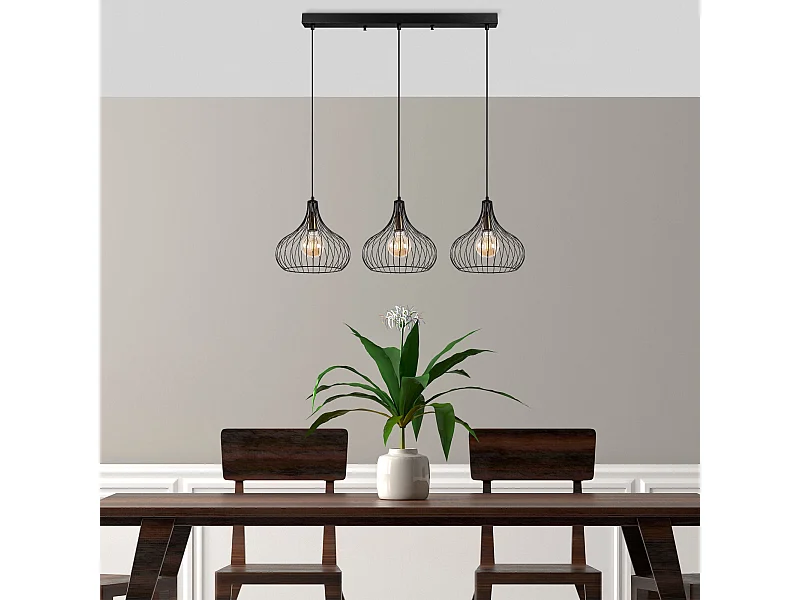 Candeeiro de Metal Preto Teldamla 11910 - Elegância e Sofisticação para o Seu Espaço