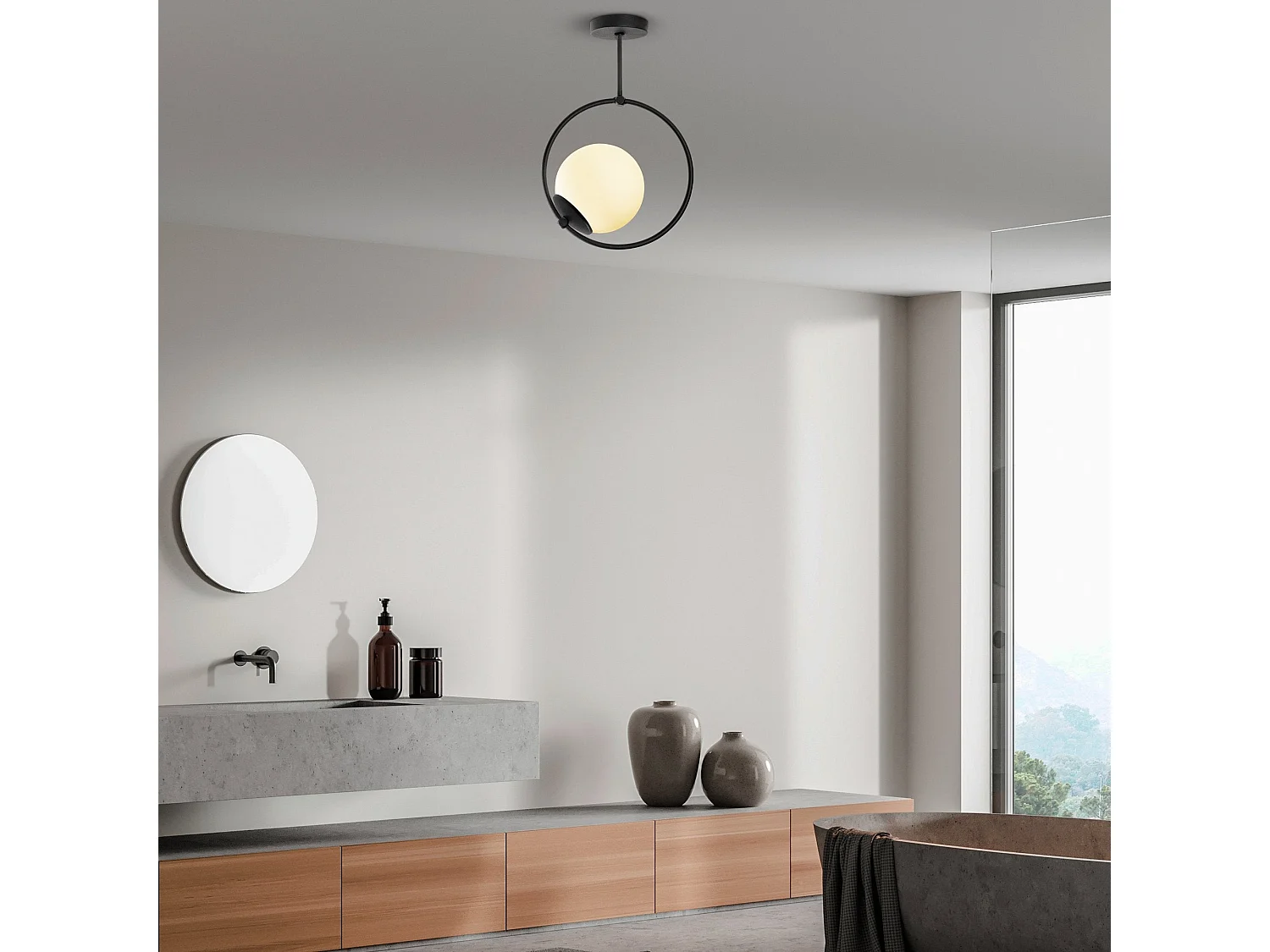 Candeeiro Elegante em Metal para Iluminação Sofisticada