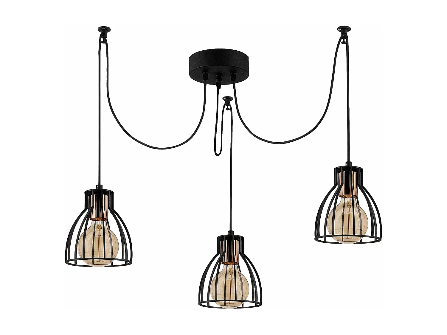 Candeeiro Industrial Kemah N-1232 para Sala de Estar e Decoração Moderna