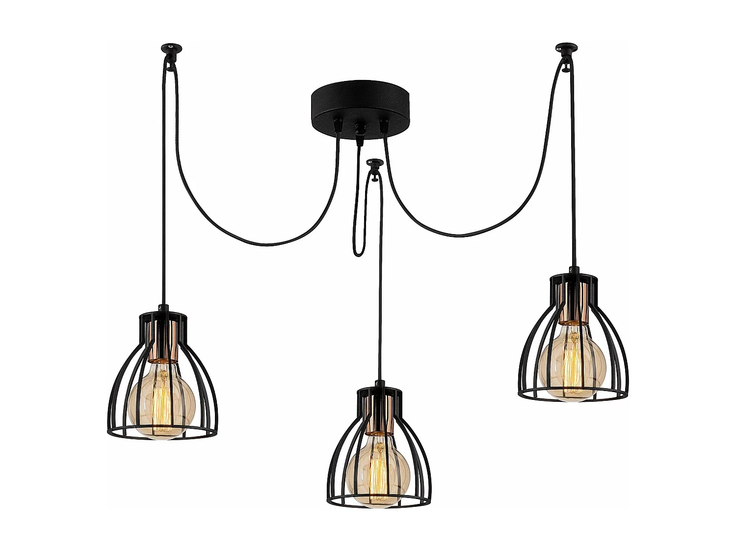 Candeeiro Industrial Kemah N-1232 para Sala de Estar e Decoração Moderna