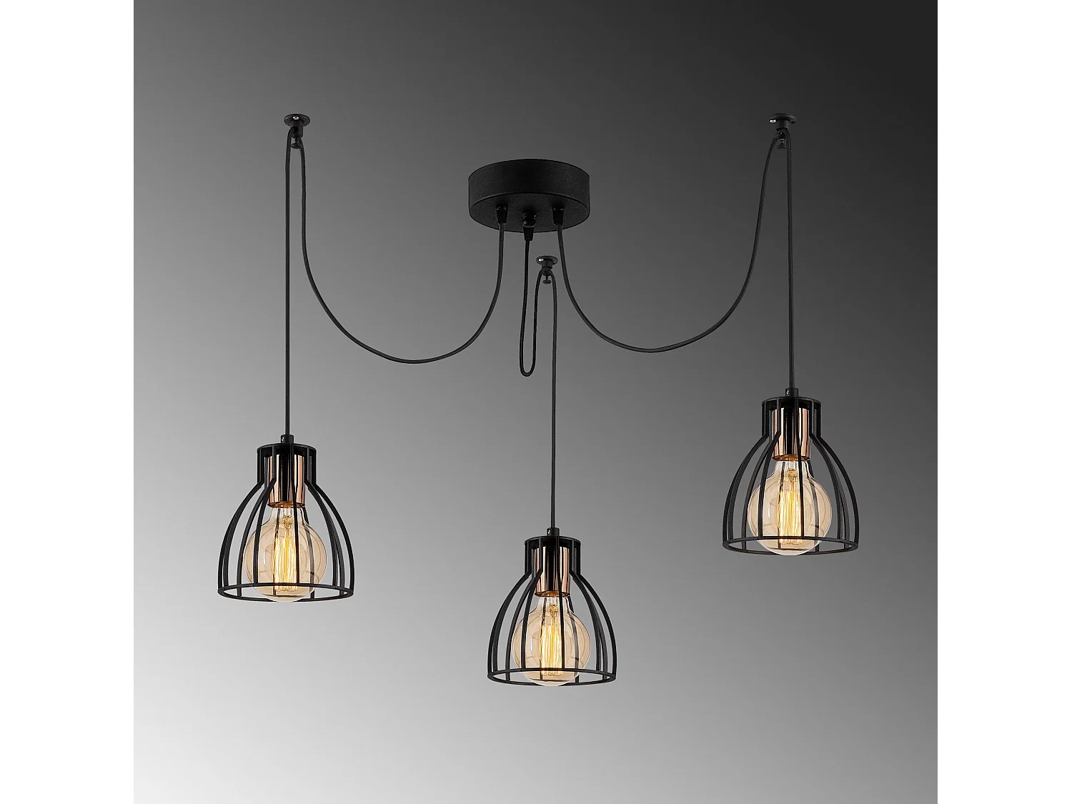 Candeeiro Industrial Kemah N-1232 para Sala de Estar e Decoração Moderna