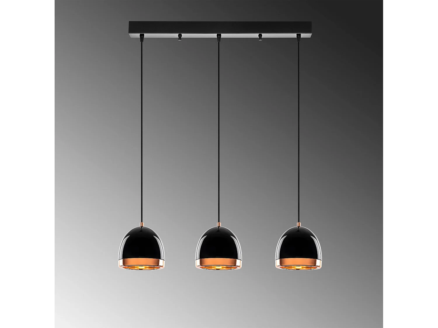 Candeeiro Preto e Dourado Mugo - Elegância e Sofisticação para o Seu Espaço