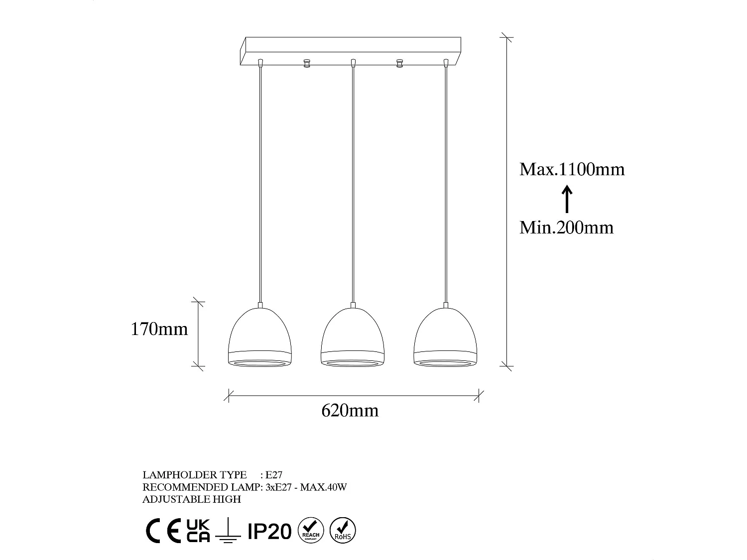 Candeeiro Preto e Dourado Mugo - Elegância e Sofisticação para o Seu Espaço