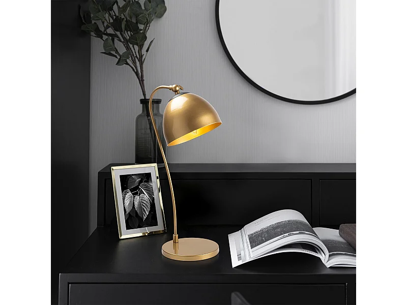 Candeeiro de Mesa Elegante com Design Moderno e Corpo Metálico