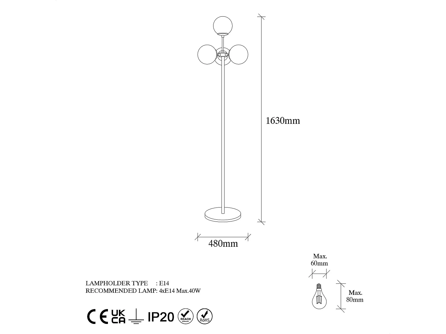 Candeeiro de Pé Akkas - Design Escandinavo Elegante e Sofisticado