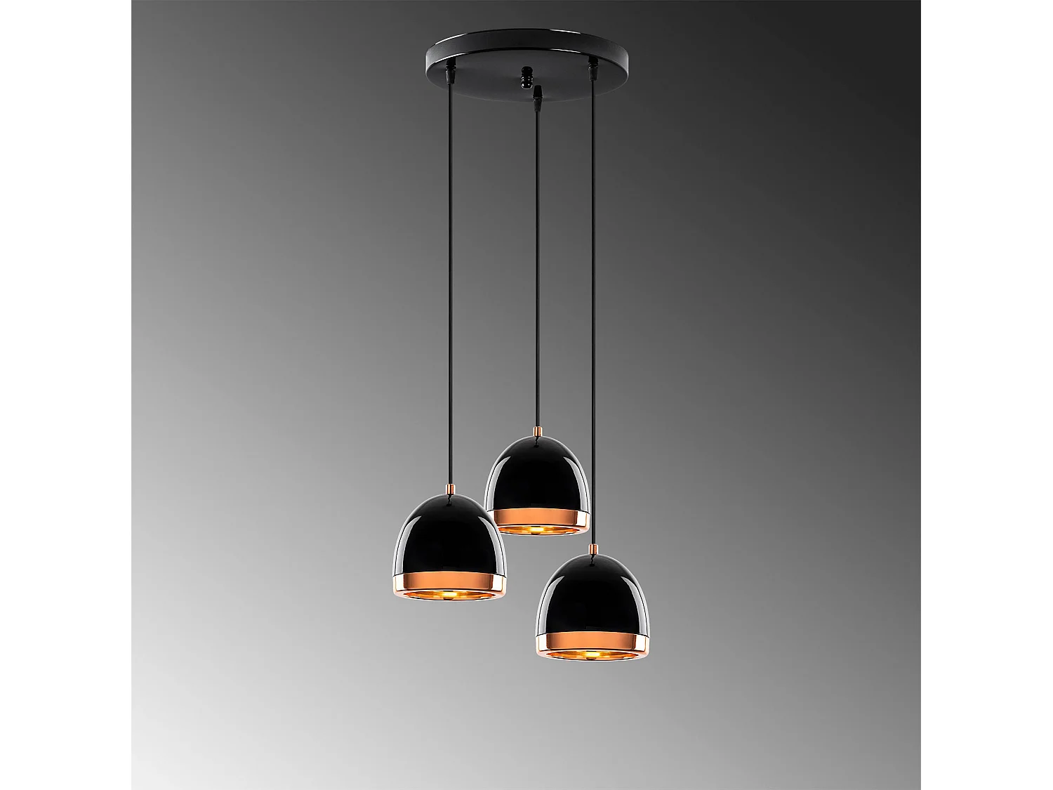 Candeeiro Preto e Dourado Mugo - Elegância e Estilo Moderno