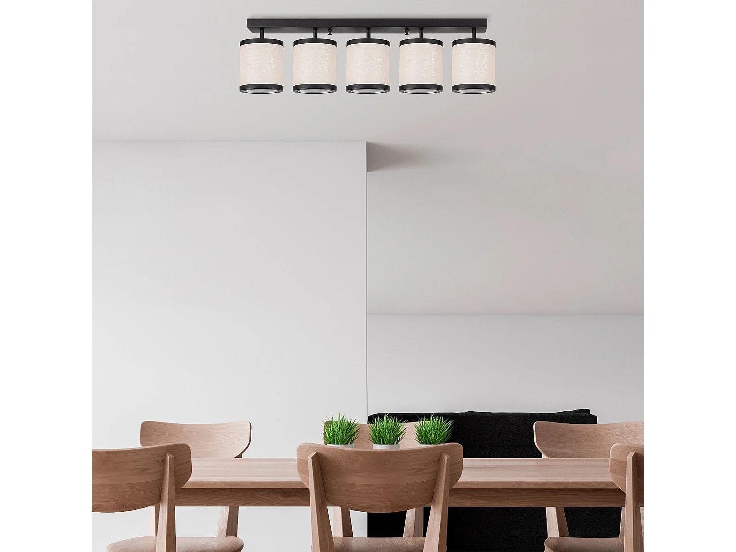 Candeeiro Elegante em Metal e Tecido - Design Moderno e Sofisticado