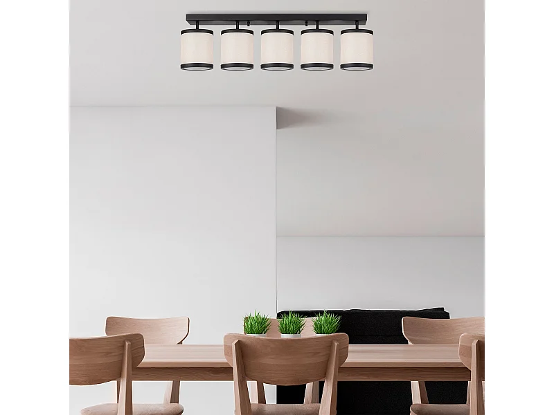 Candeeiro Elegante em Metal e Tecido - Design Moderno e Sofisticado