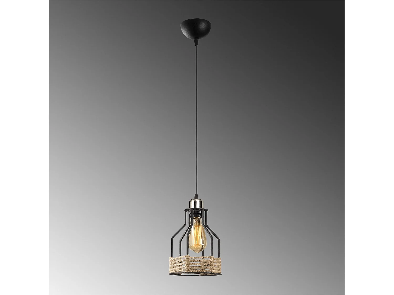 Candeeiro de Metal Preto Fiko - Elegância e Estilo para o Seu Espaço