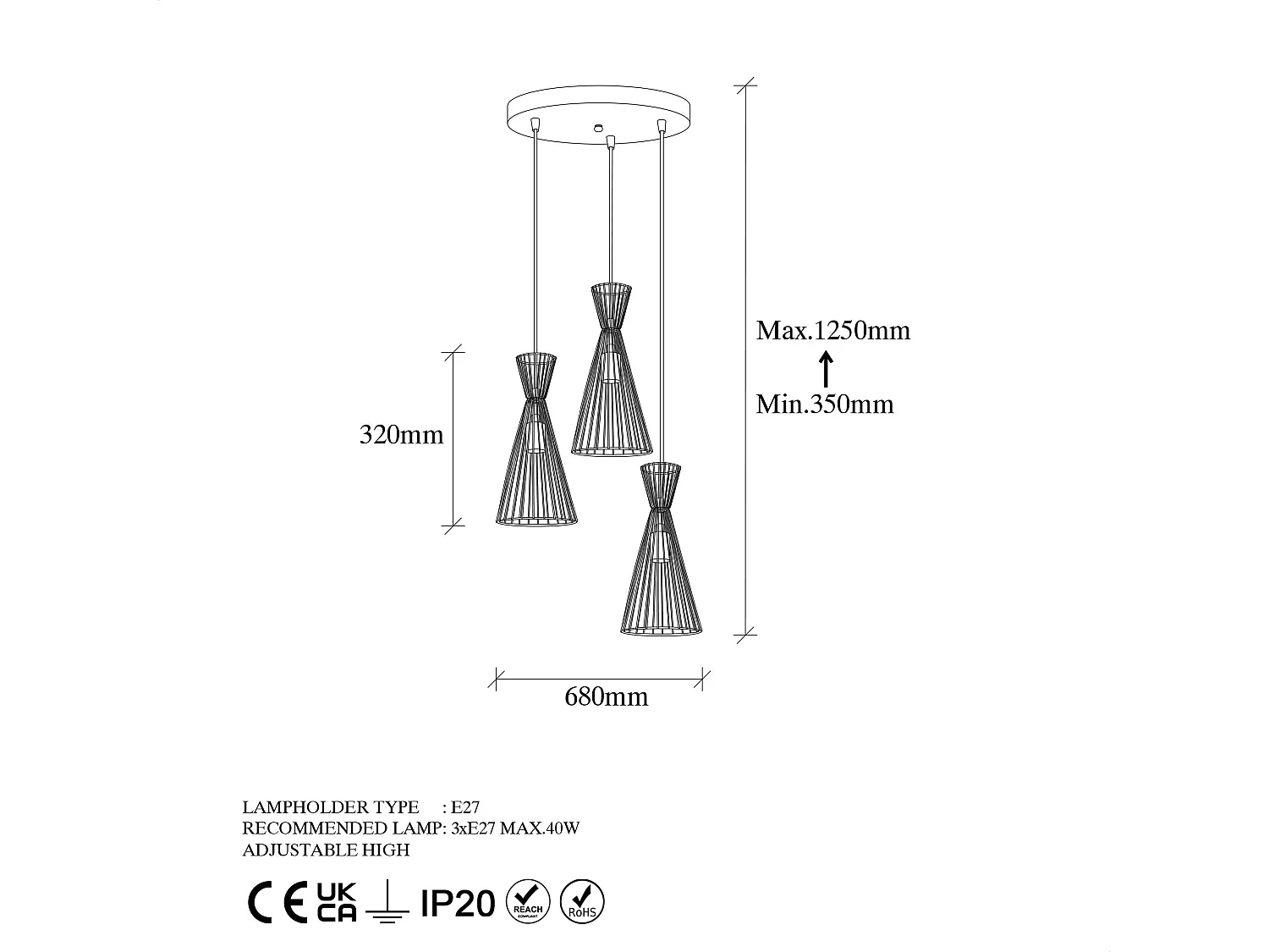 Candeeiro Elegante Teltom - Design Moderno e Altura Ajustável