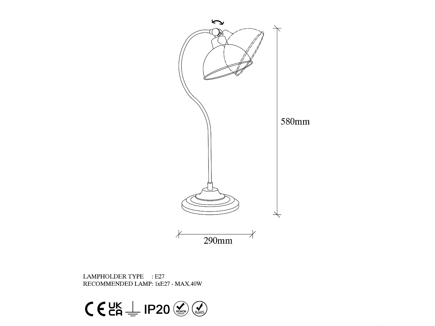 Candeeiro de Mesa Konika - Elegância e Modernidade para o Seu Espaço