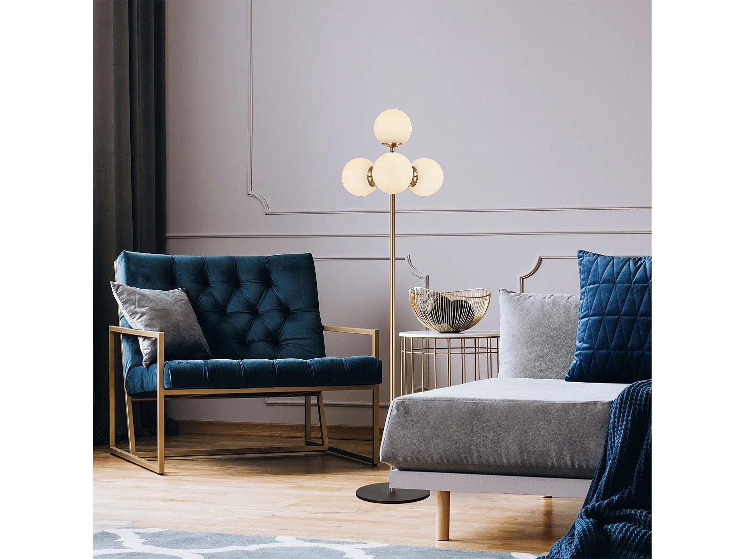 Candeeiro de Pé Moderno e Glamouroso Akkas - 10055 para Iluminação Elegante