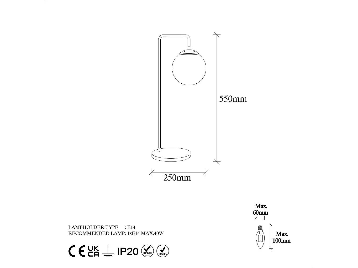 Candeeiro de Mesa Viran 10970 - Elegância e Estilo para o Seu Espaço