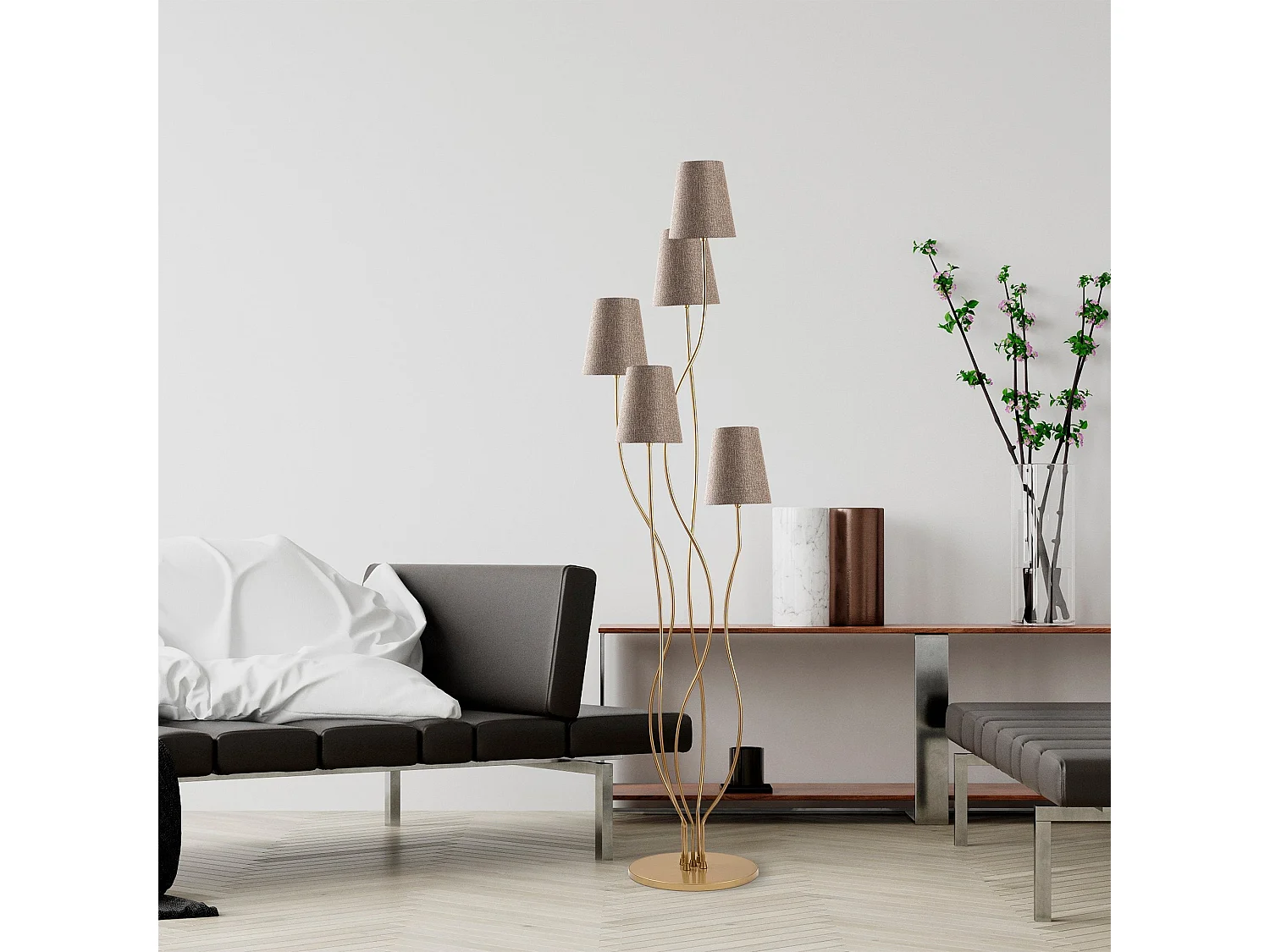 Candeeiro de Pé Elegante Bonibon - Design Sofisticado e Moderno