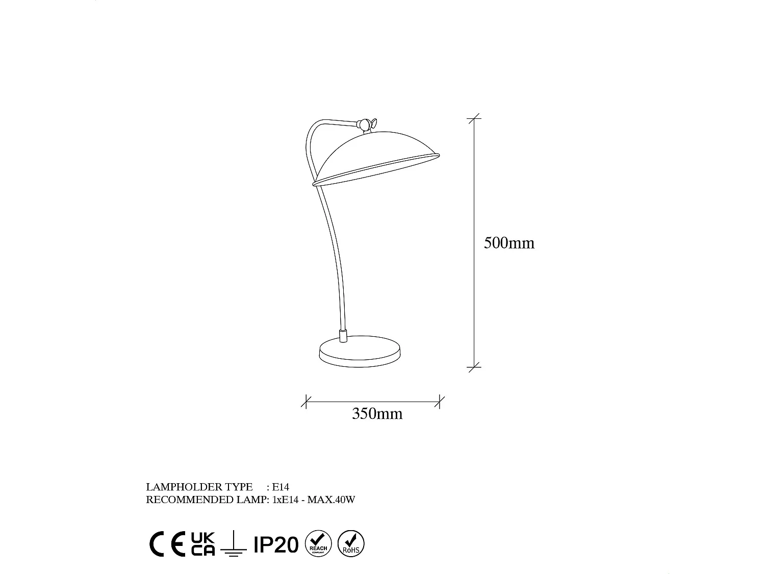 Candeeiro de Mesa Elegante Epika 12251 - Luxo e Modernidade
