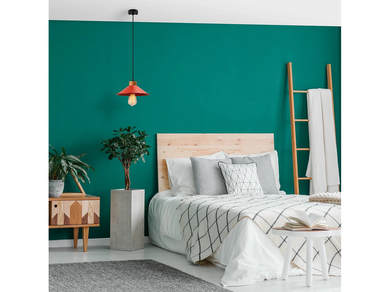 Candeeiro Vermelho Elegante e Personalizável para Decoração Interior