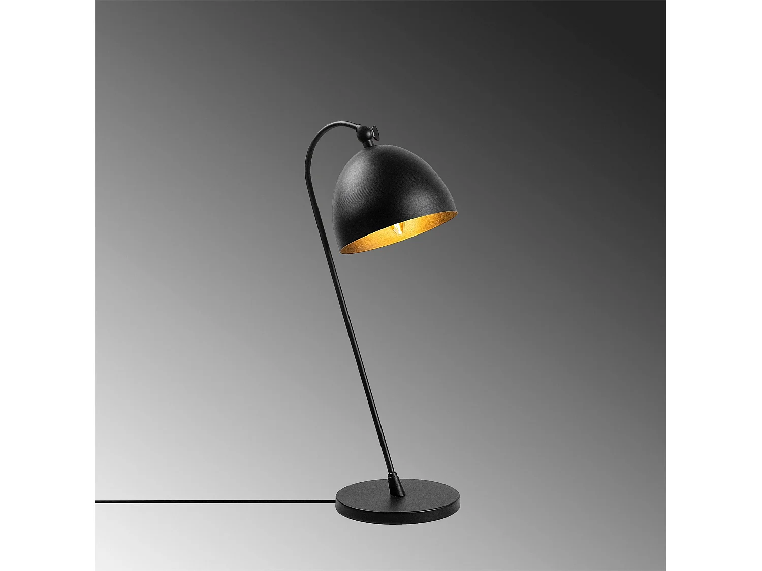 Candeeiro de Mesa Moderno em Preto e Dourado - Elegância e Estilo