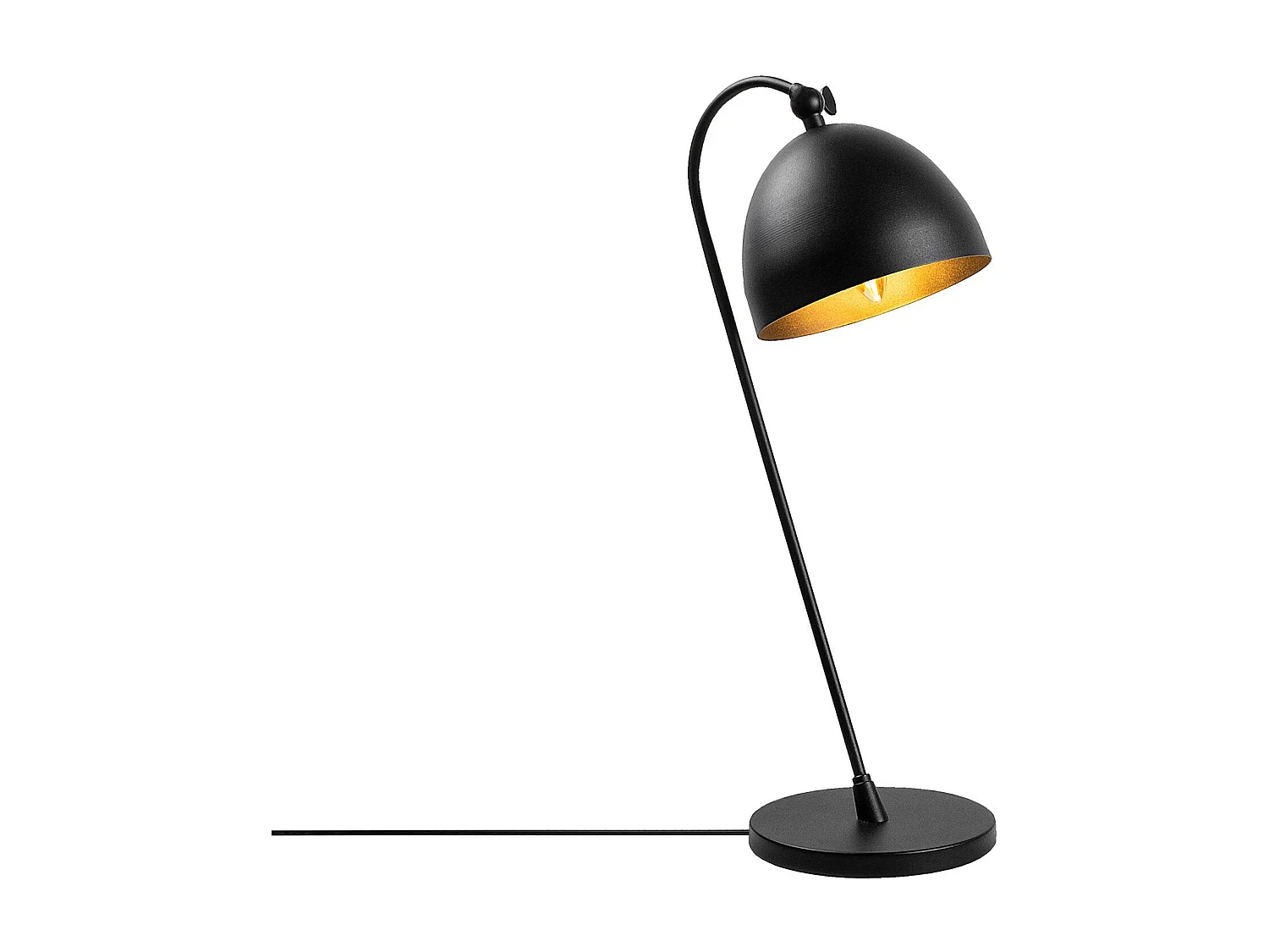 Candeeiro de Mesa Moderno em Preto e Dourado - Elegância e Estilo