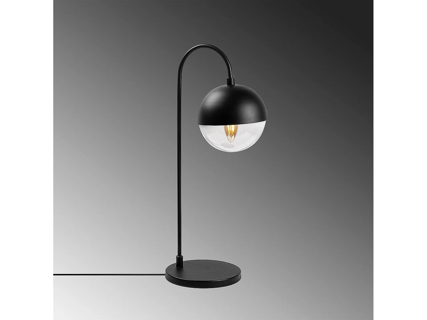 Candeeiro de Mesa Elegante em Preto - Horn 12203