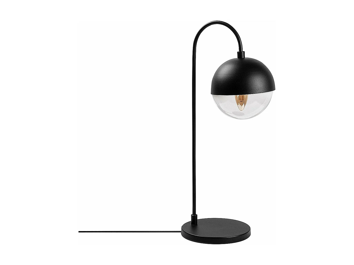 Candeeiro de Mesa Elegante em Preto - Horn 12203