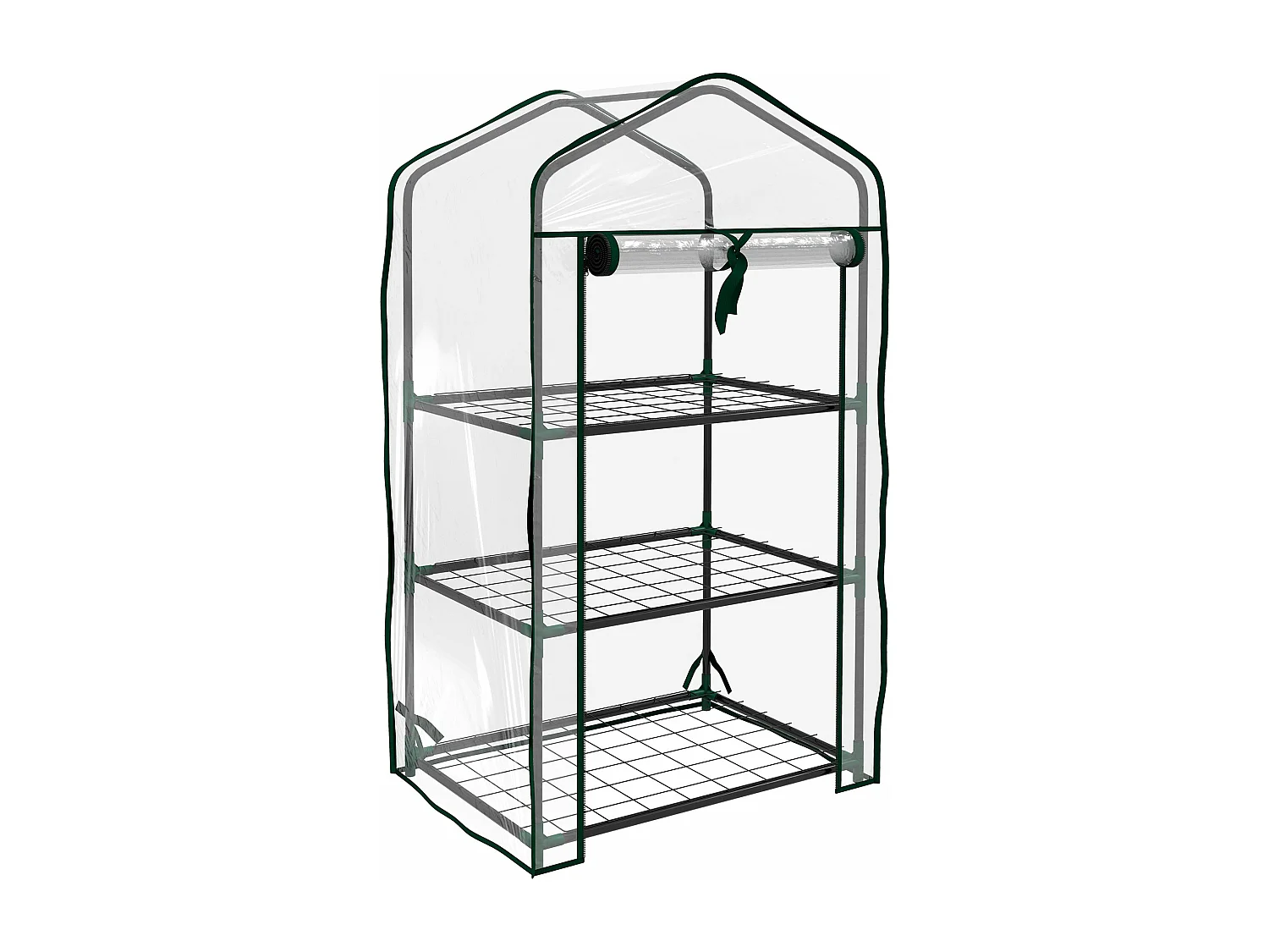 Estufa de Jardim Outsunny com 3 Níveis e Porta Enrolável para Cultivo de Plantas e Flores