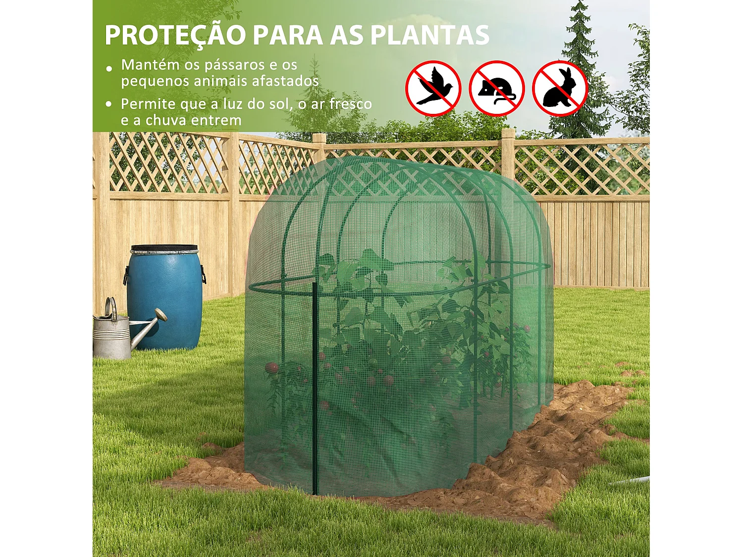 Estufa de Jardim Outsunny 300x100x150 cm Verde com Porta Deslizante e Estrutura de Aço