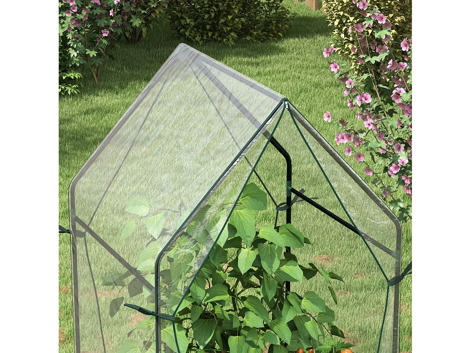 Estufa Vertical para Cultivo em Varanda – 90x90x145 cm com Estrutura de Aço e Cobertura Anti-UV