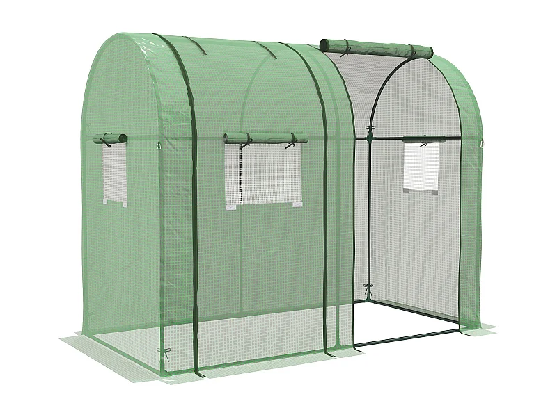 Outsunny Estufa de Jardim com 4 Janelas e 2 Portas - Resistente ao Sol para Cultivo de Plantas 185x94x150 cm Verde